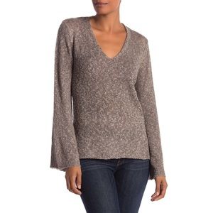 Philosophy bell sleeve v neck sweater